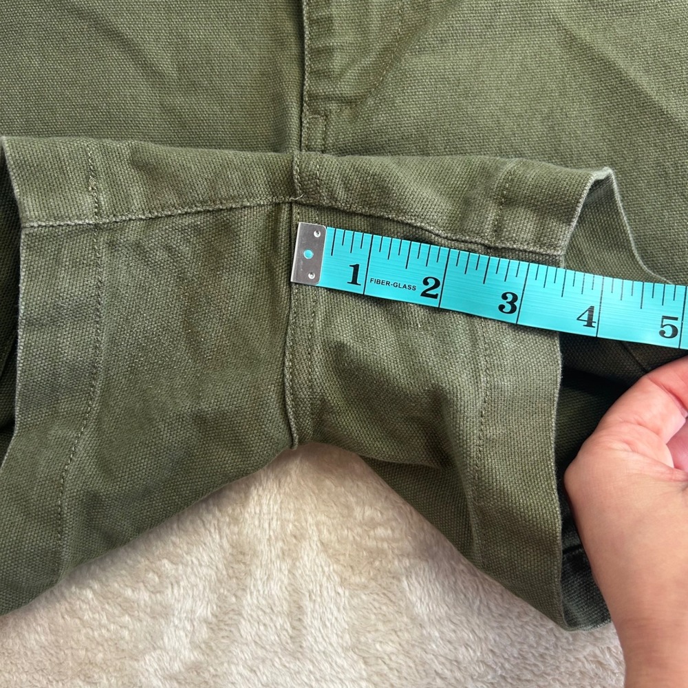Madewell‎ Olive Green Utility Shorts Womens Size 31 Patch Pocket Canvas Fatigue - Picture 7 of 8